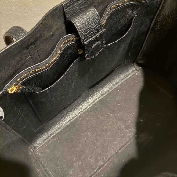 Tory Burch Black Leather Tote Bag - Picture 5 of 8